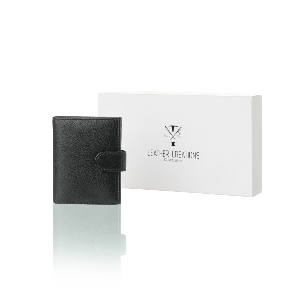 Brown men’s leather wallet with a metal card holder - Image 5