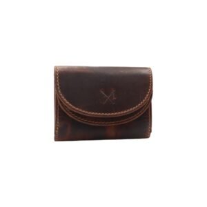 Small Leather Wallet with RFID Protection in tan color
