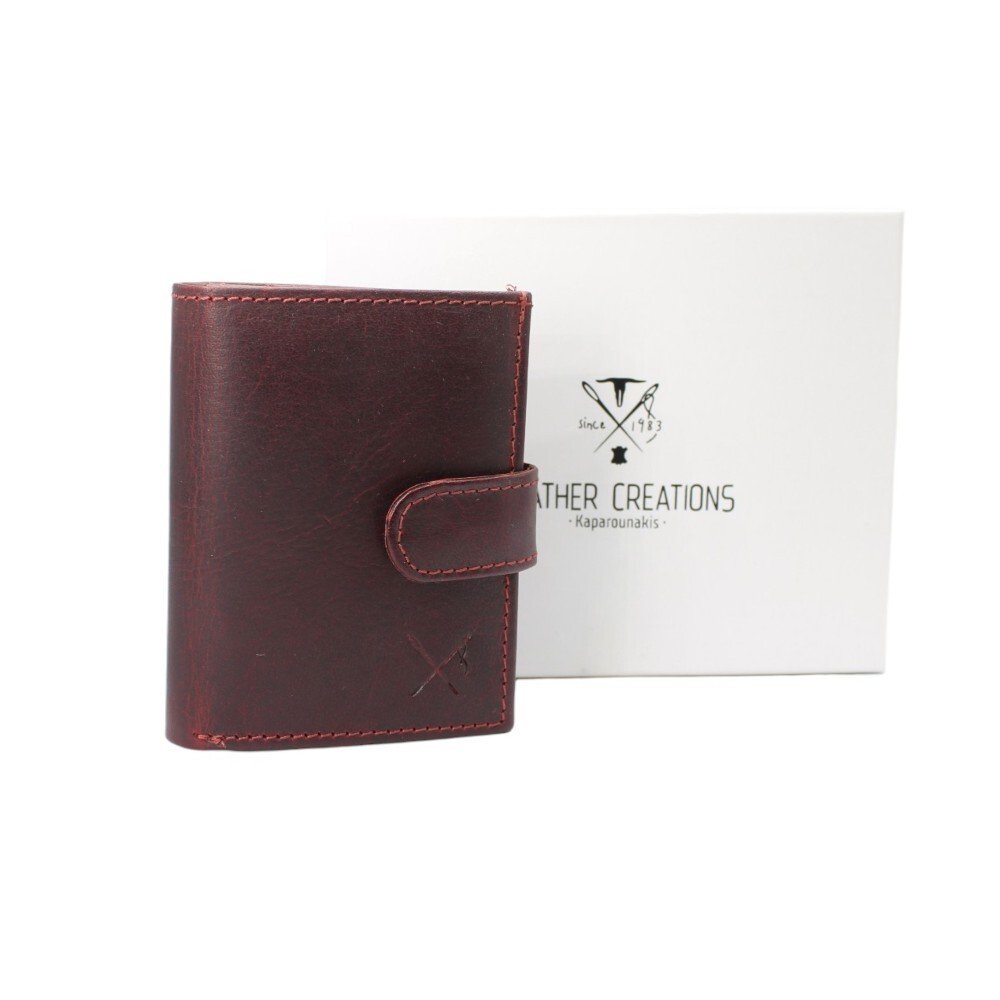 Brown men’s leather wallet with a metal card holder - Image 6