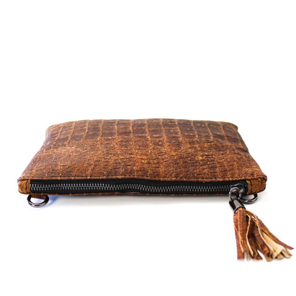 Handmade leather clucth in brown color - Mira - Image 5