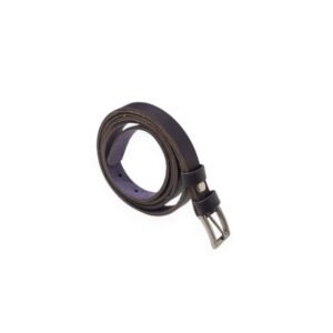 Handmade leather women's belt 1,5 cm in purple color