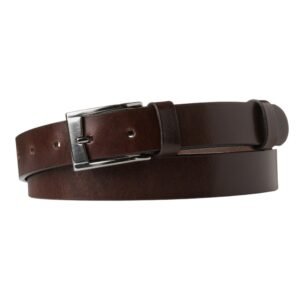 Handcrafted men’s brown leather belt 3cm without stitching