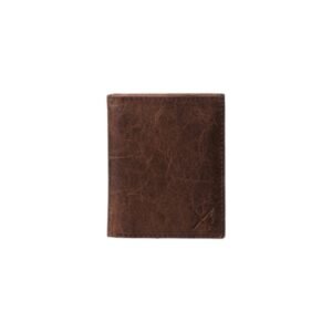 Brown leather wallet free coin pocket with RFID protection