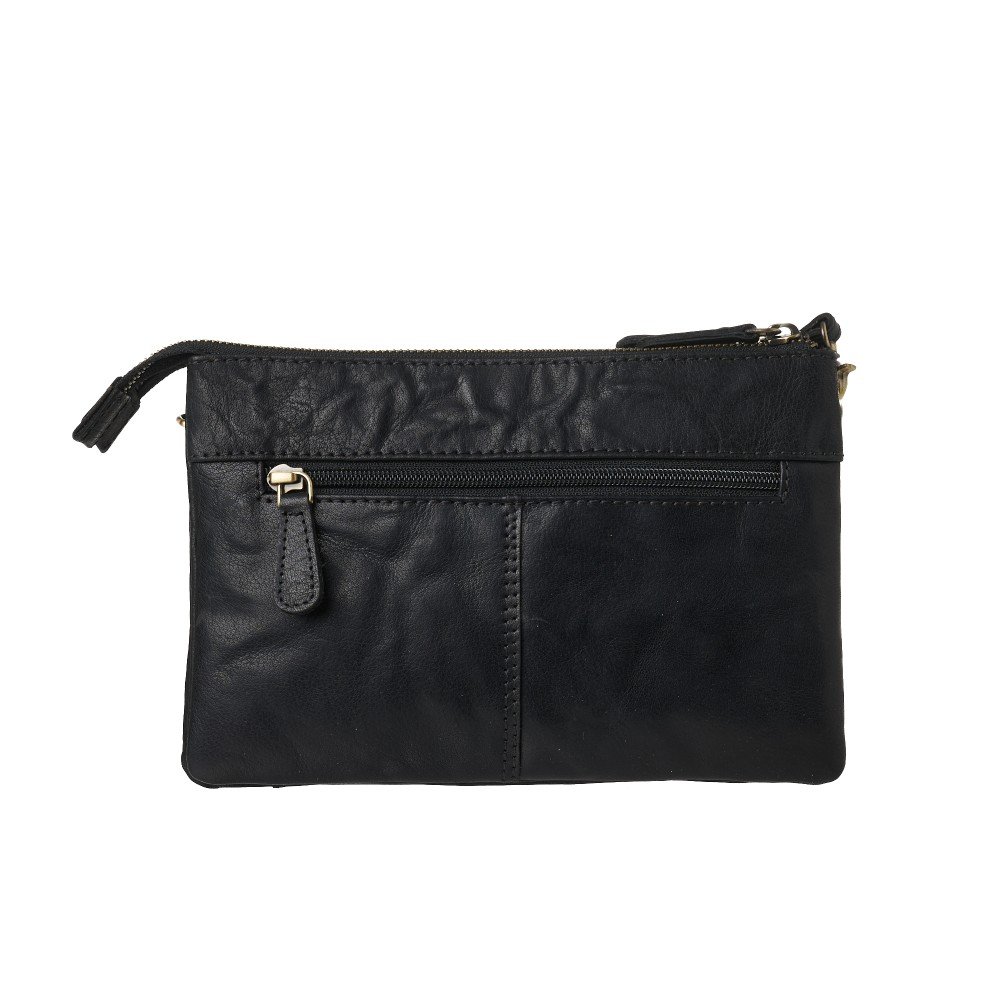 Women’s leather crossbody bag in black color - Image 3