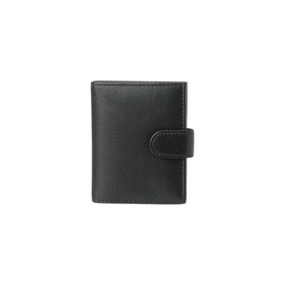 Leather men's wallet with a metal card holder burgundy - Image 6
