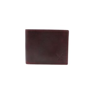 Men’s leather wallet in burgundy with RFID protection