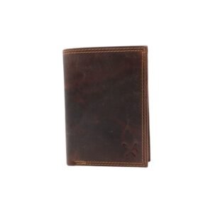 Men’s vertical wallet with RFID protection in brown color
