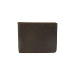 Soft leather wallet with RFID protection in black color - Green