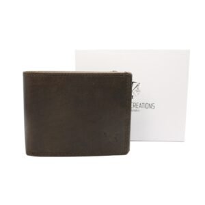 Soft leather wallet with RFID protection in green color